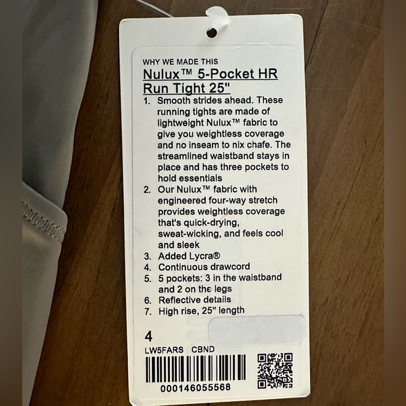 Nulux 5-Pocket HR Run Tight 25” | Lululemon - Picture 2 of 3